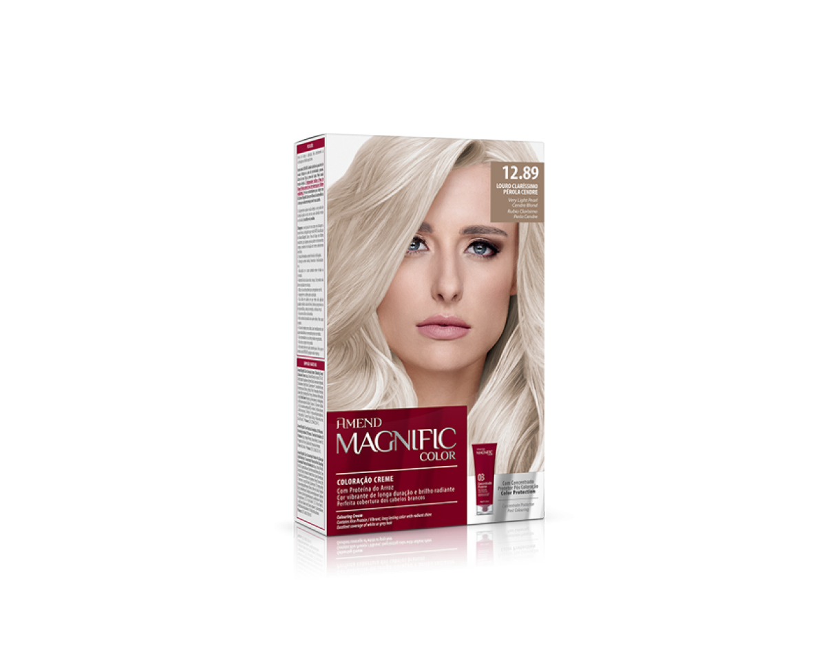Coloring Cream 12.89 Cinder Pearl Very Light Blond Magnific Color Amend – Kit
