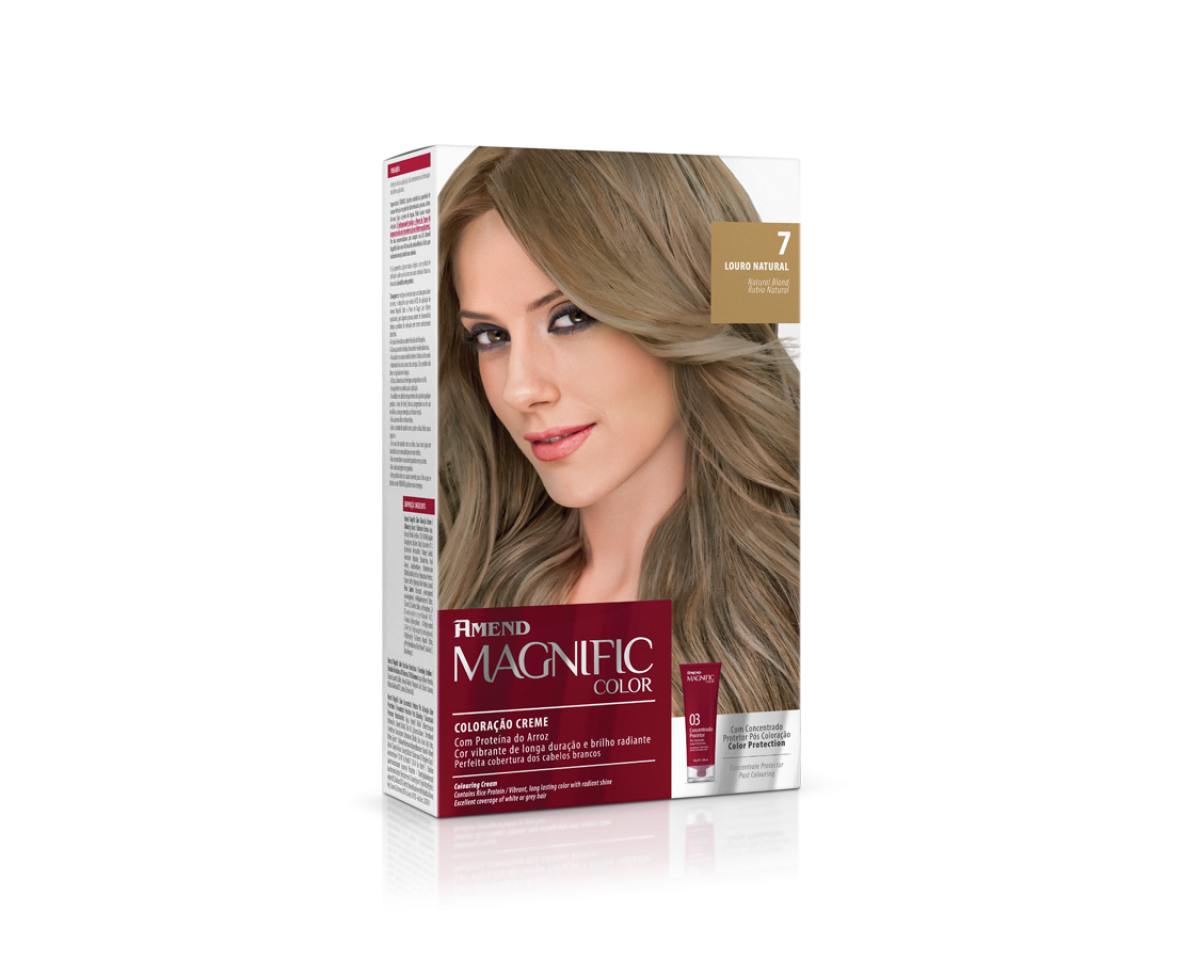 Coloring Cream 7.0 Natural Blond Magnific Color Amend – Kit