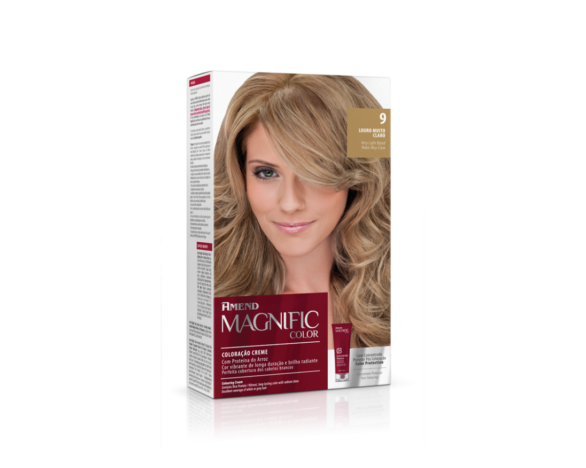 Coloring Cream 9.0 Very Light Blond Magnific Color Amend – Kit
