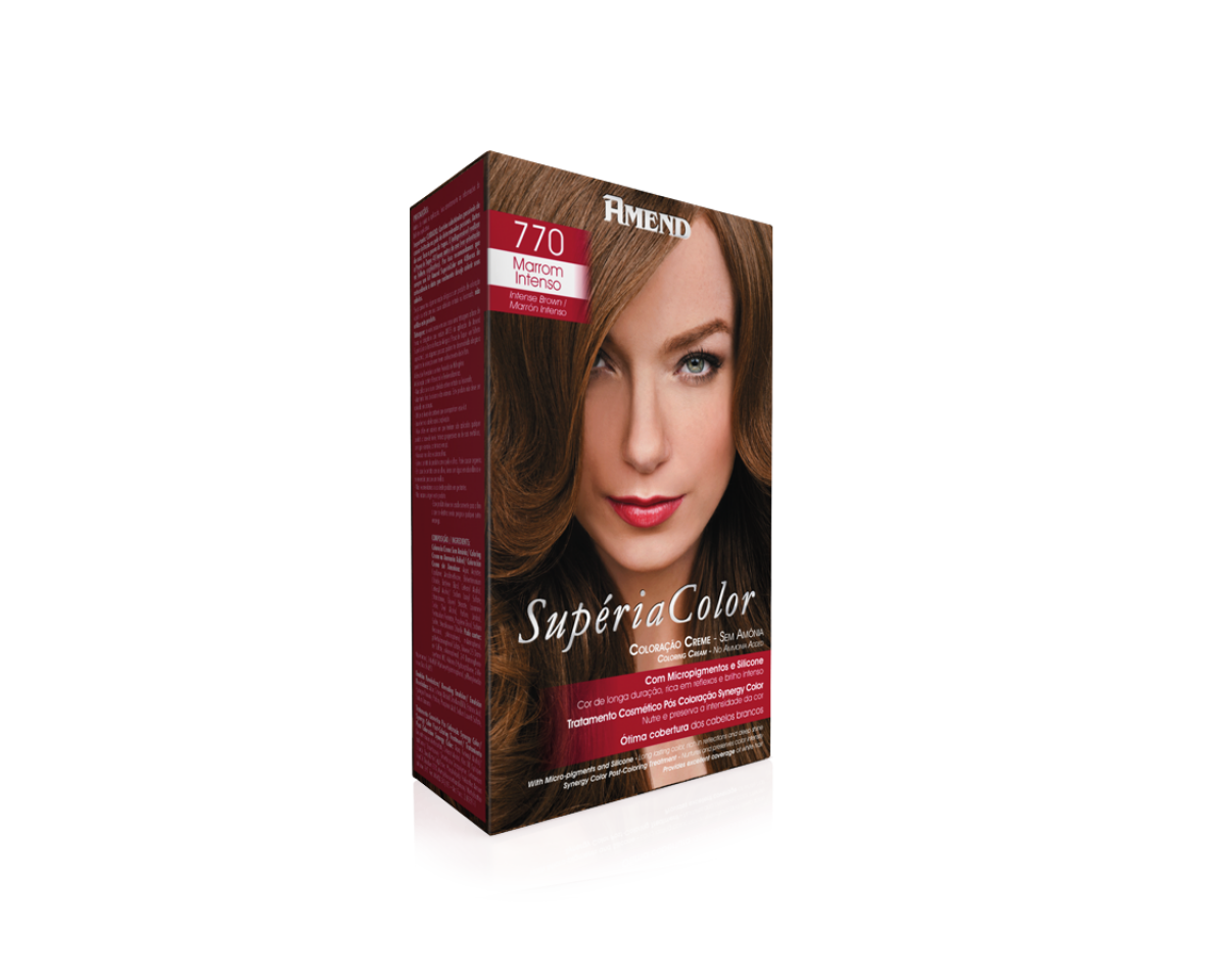 Cream Colour without Ammonia 770 Natural Brown Blond Amend Superia Color - Kit