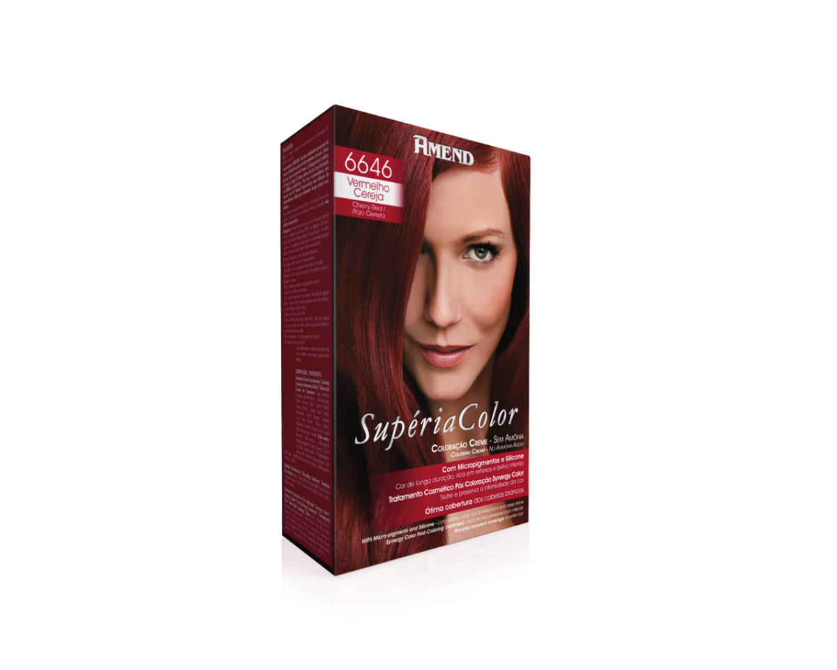 Cream Colour without Ammonia 6646 Cherry Red Amend Superia Color - Kit