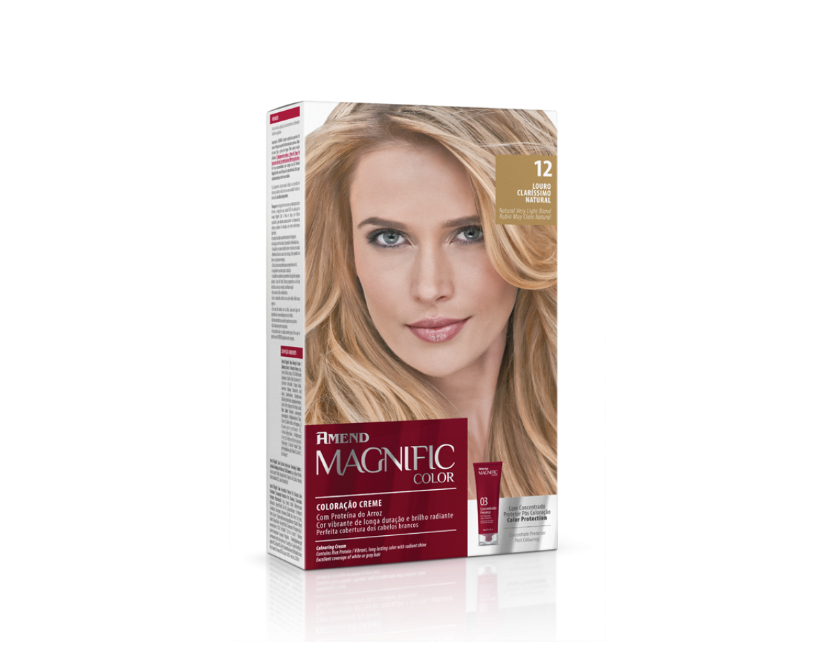 Coloring Cream 12.0 Natural Very Ligth Blond Magnific Color Amend – Kit