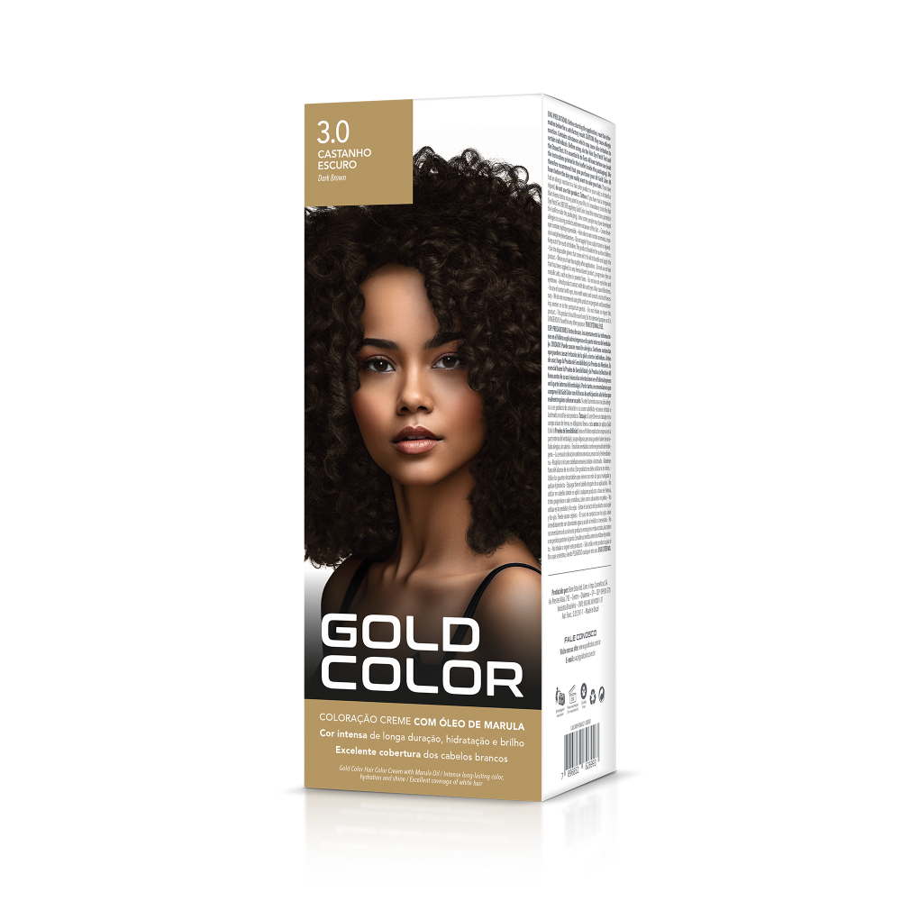 COLORACIÓN CREMA 3.0 Castaño oscuro GOLD COLOR
