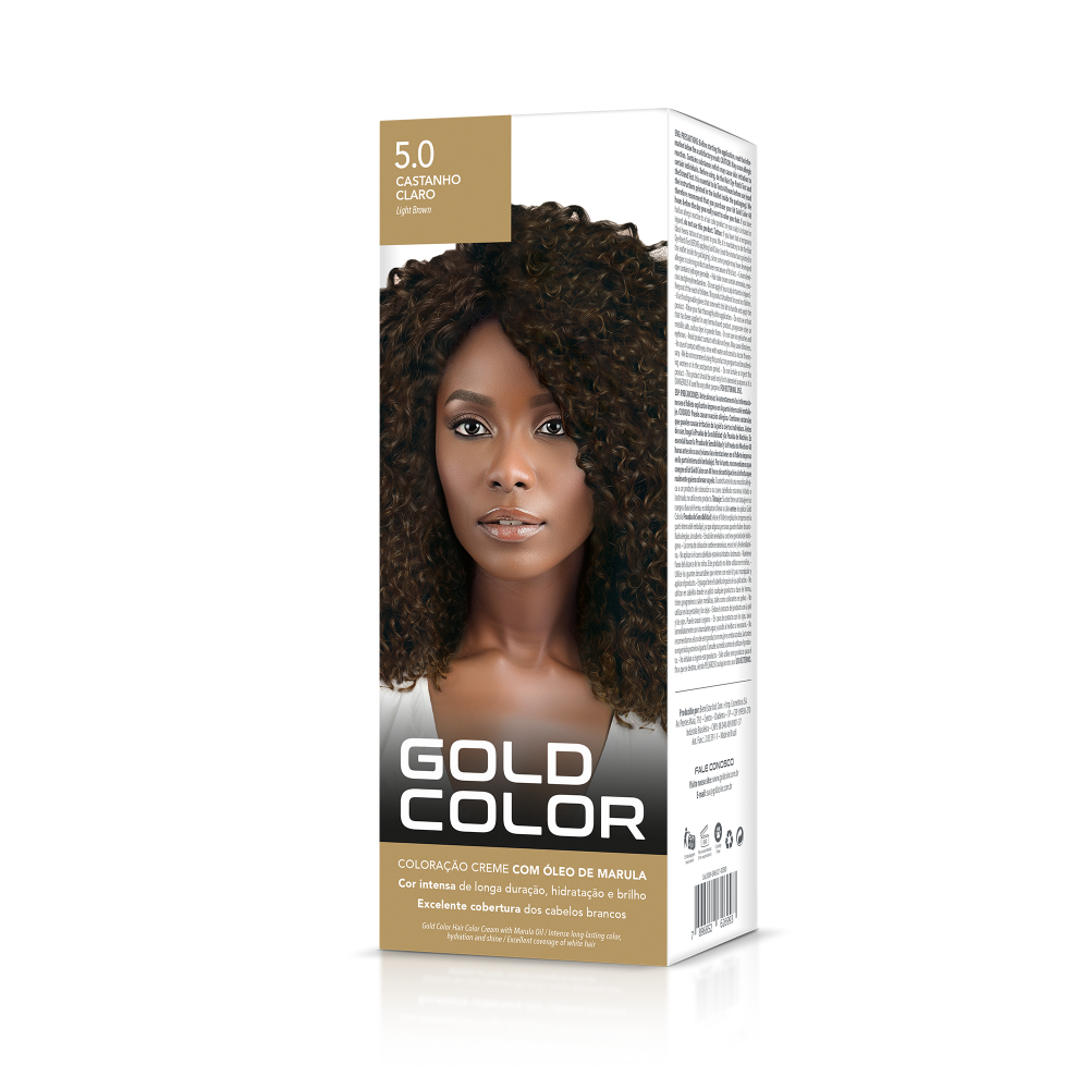 COLORACIÓN CREMA 5.0 Castaño claro GOLD COLOR