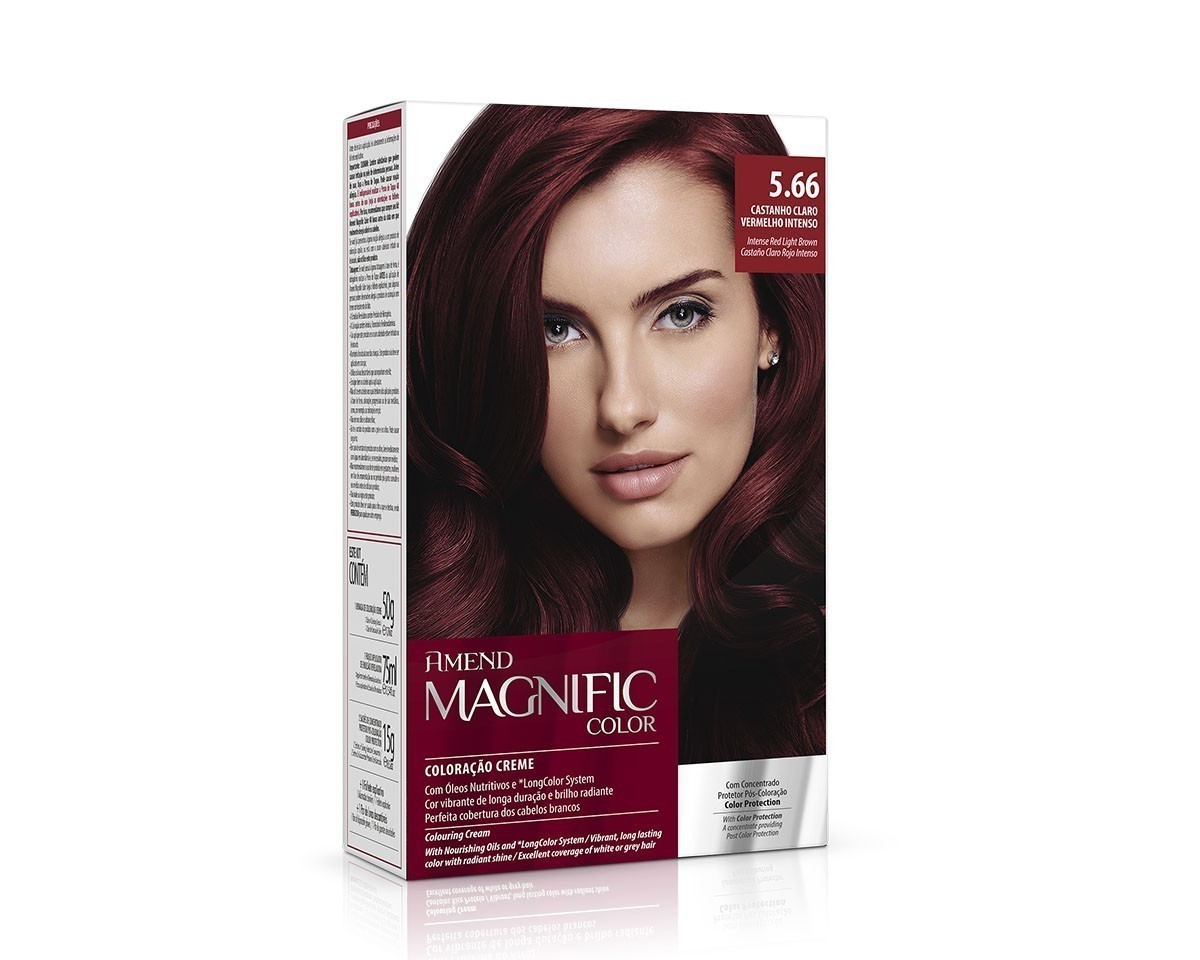 Coloring Cream  5.66 Intense Red Light Brown Magnific Color Amend – Kit