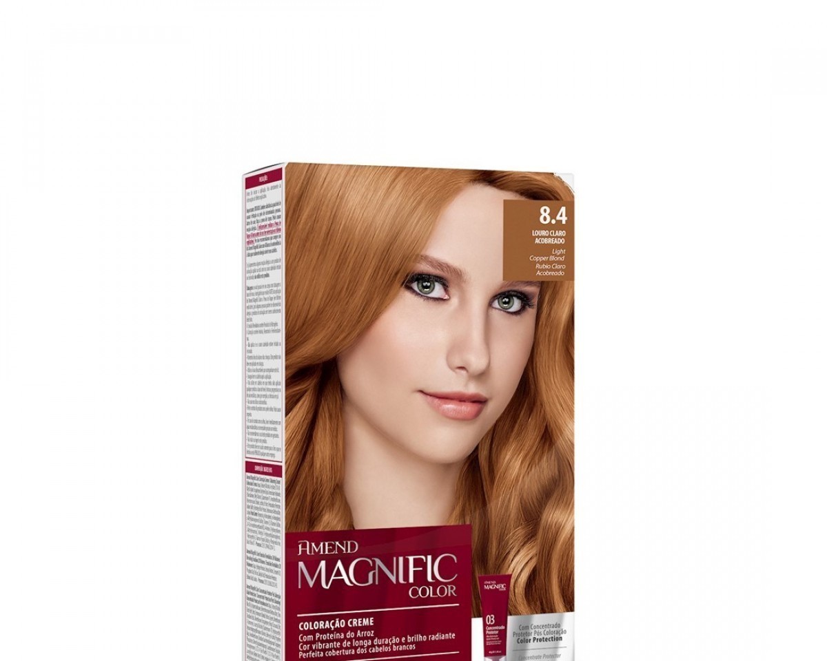 Coloring Cream 8.4 Light Copper Blond Magnific Color Amend – Kit
