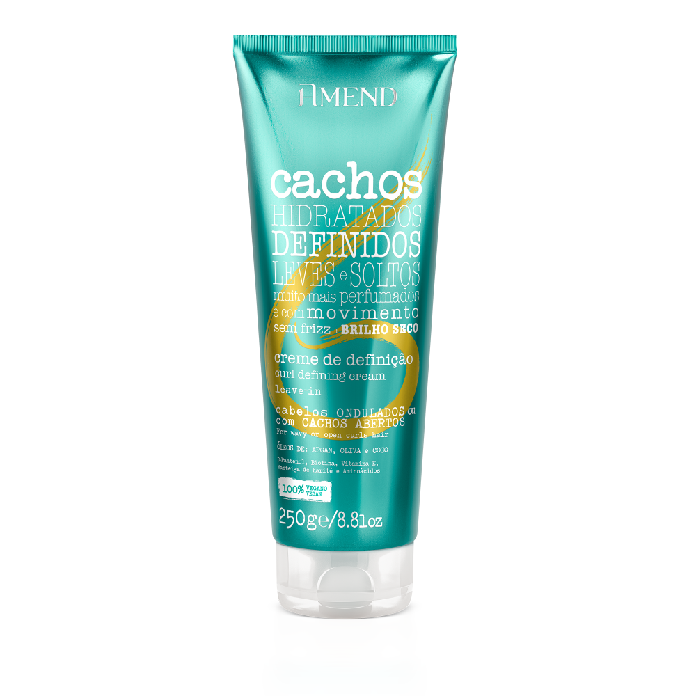 Leave-in para Cabelos Ondulados ou com Cachos Abertos Amend Cachos 250g